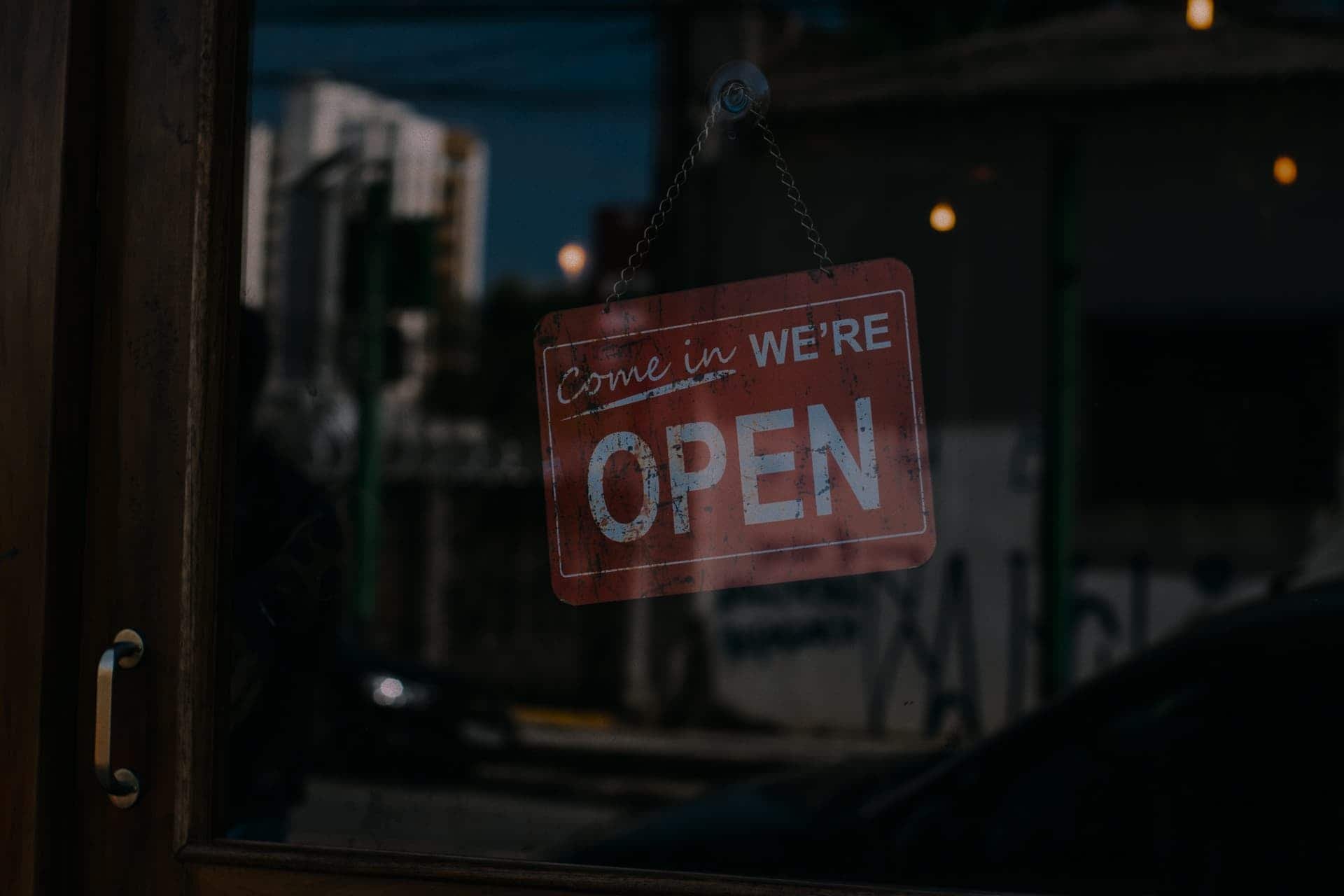 open sign